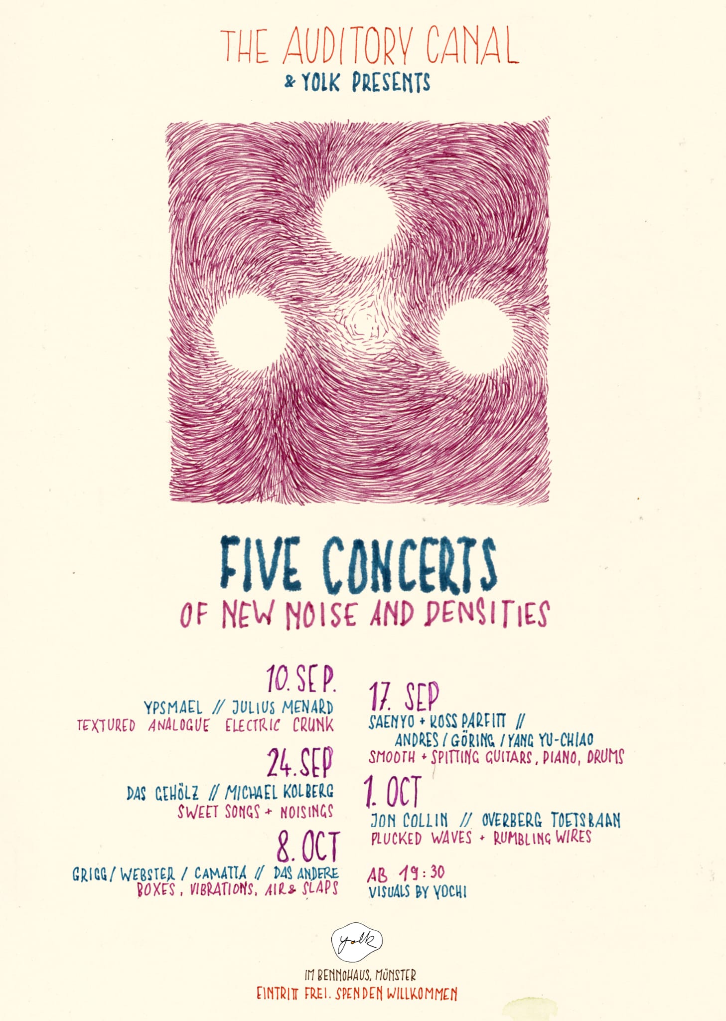 2026 auditory canal – five concerts